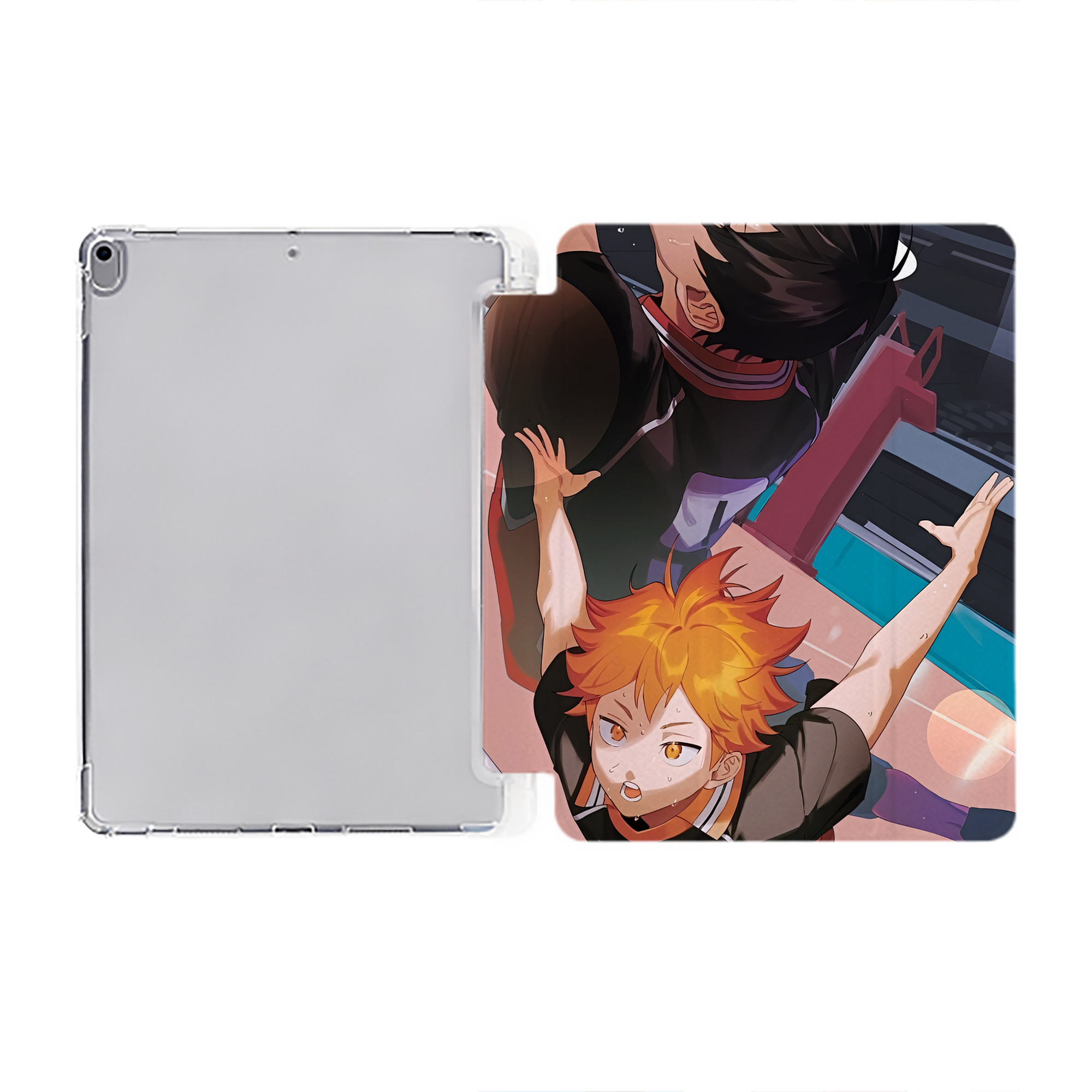 （画像用） ハイキュー!! Haikyu!! IPad ケース ペン収納付き 三つ折りスタンド PUレザー×シリコン 対応機種9.5/10.5/10.9インチ